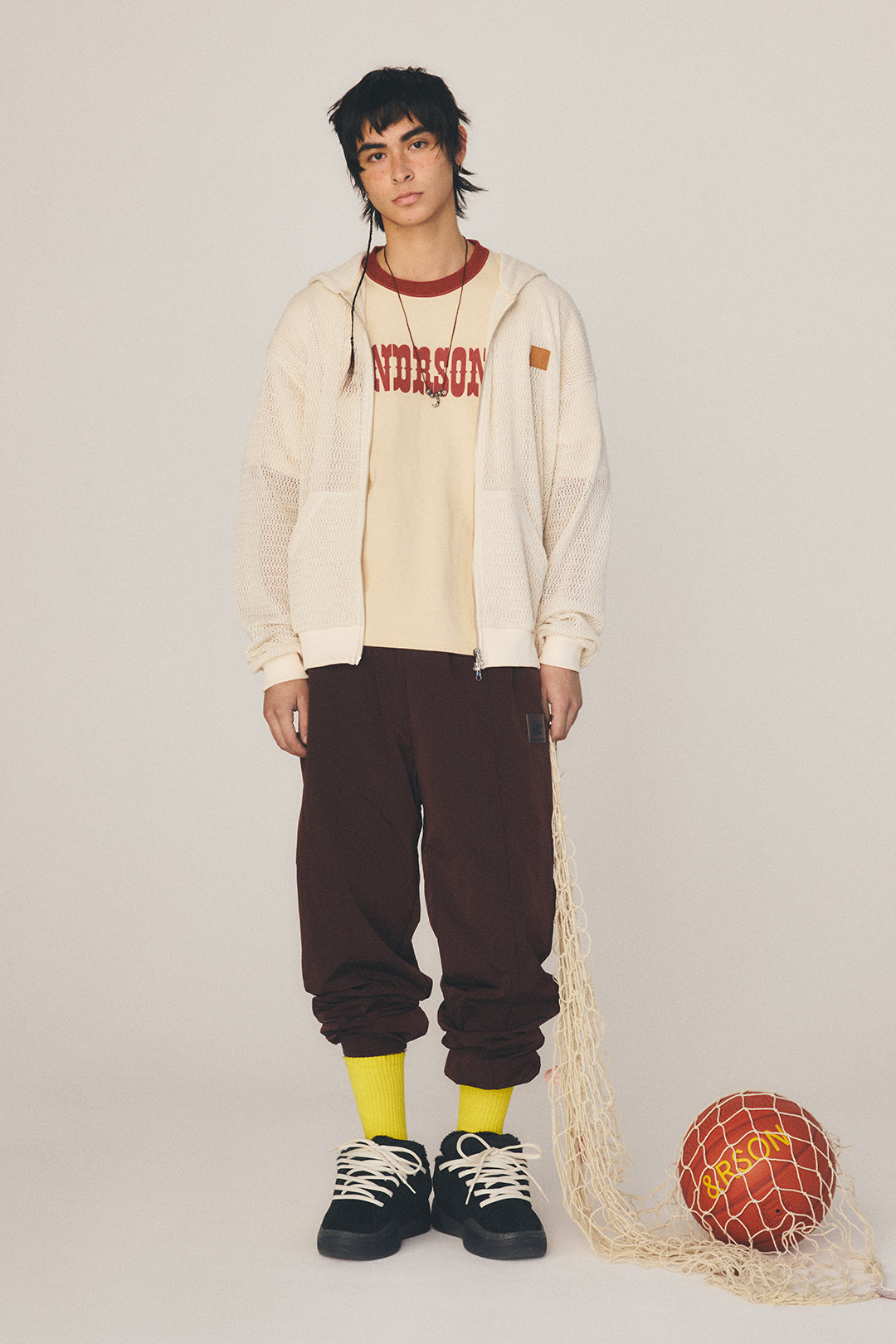 VACATION MESH KNIT ZIP HOODIE