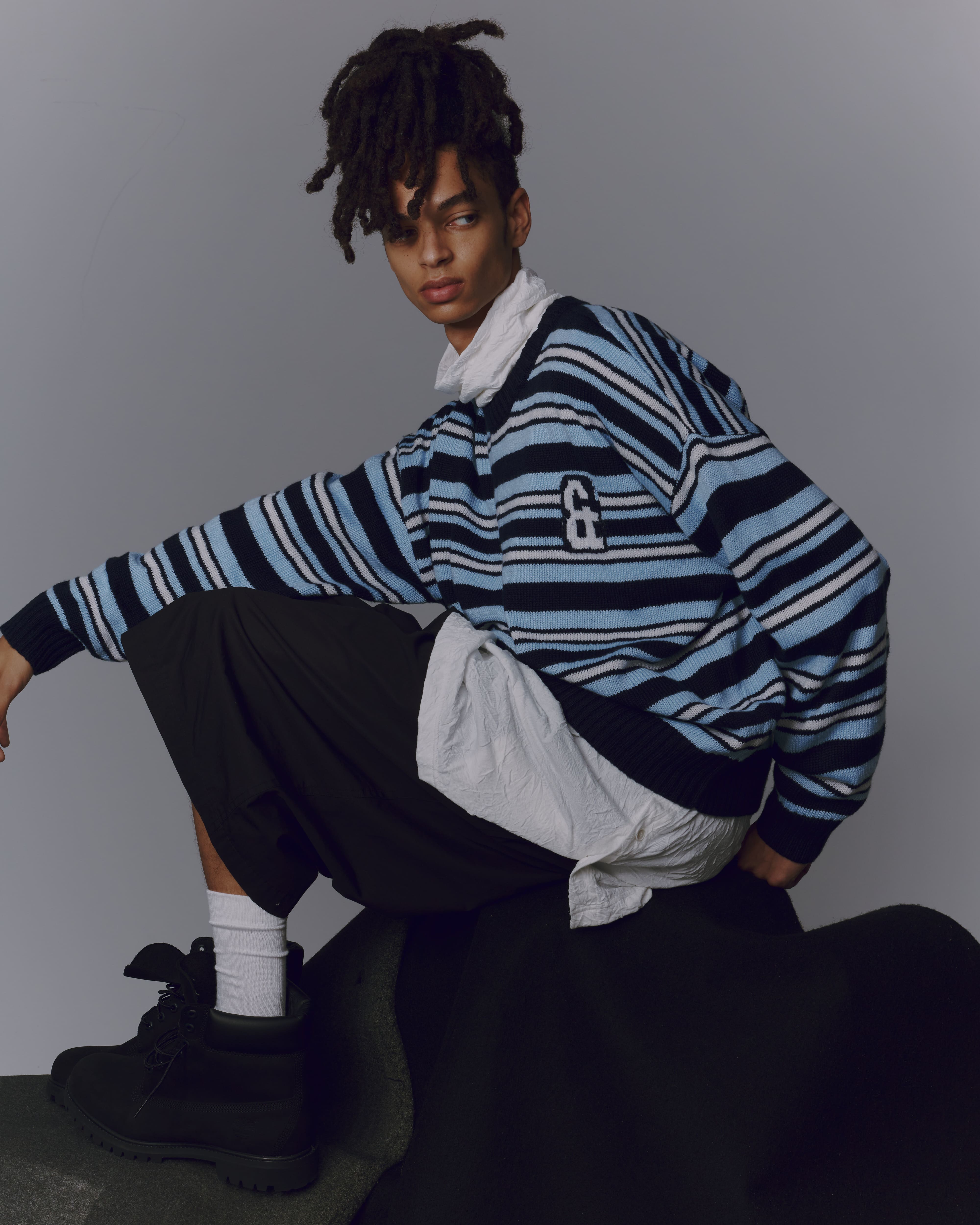 PW STRIPED KNIT TOPS