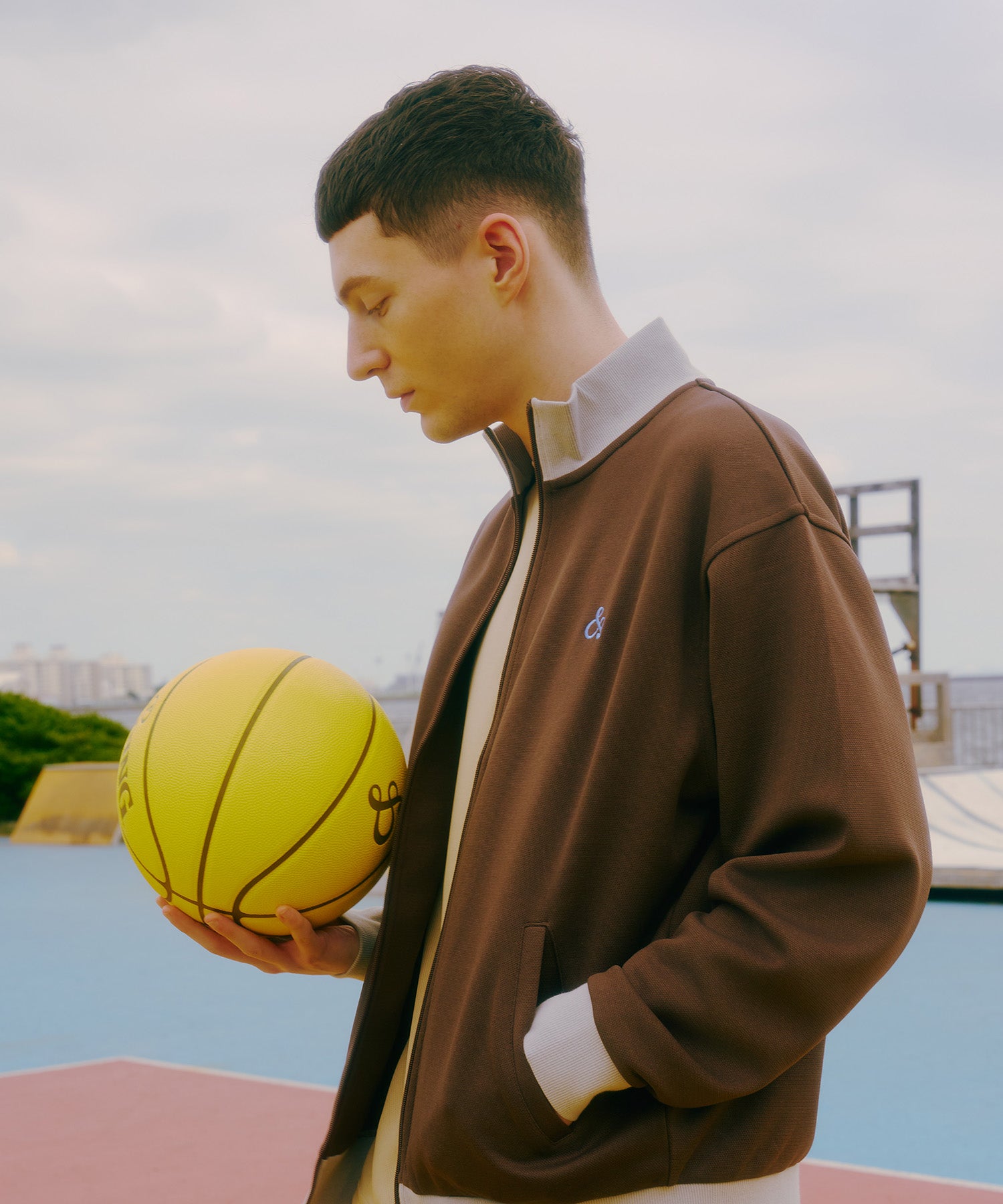 STANDARD JERSEY JACKET BROWN