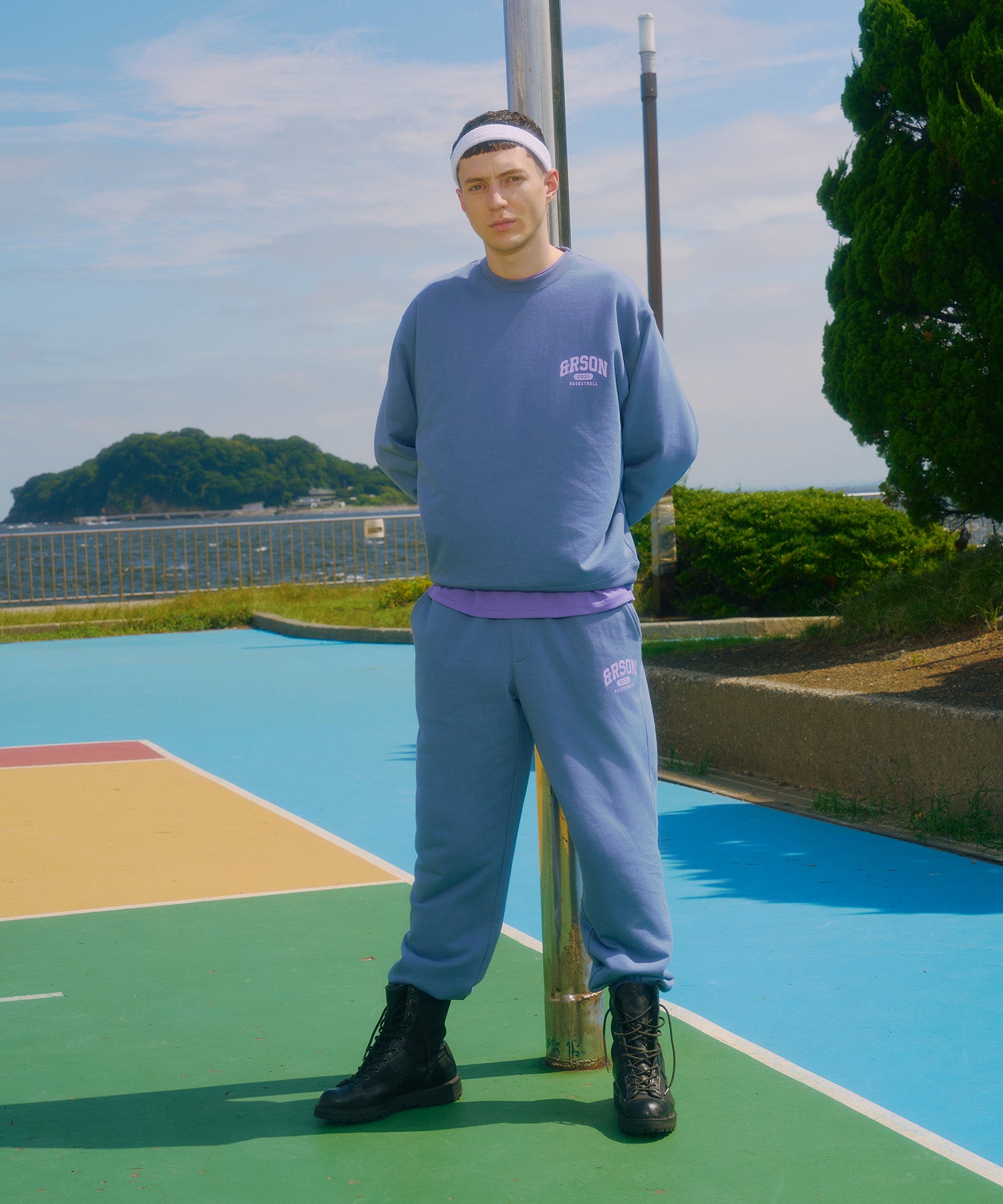 STANDARD LOGO SWEAT PANTS BLUE