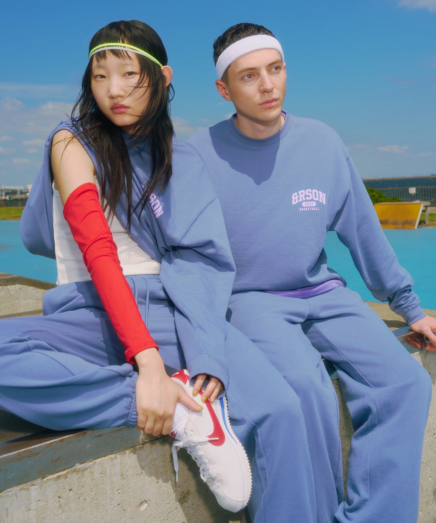 STANDARD LOGO SWEAT SHIRTS BLUE