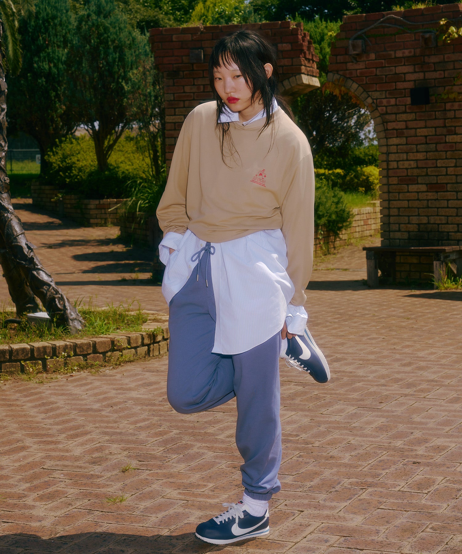 STANDARD L/S T-SHIRT BEIGE