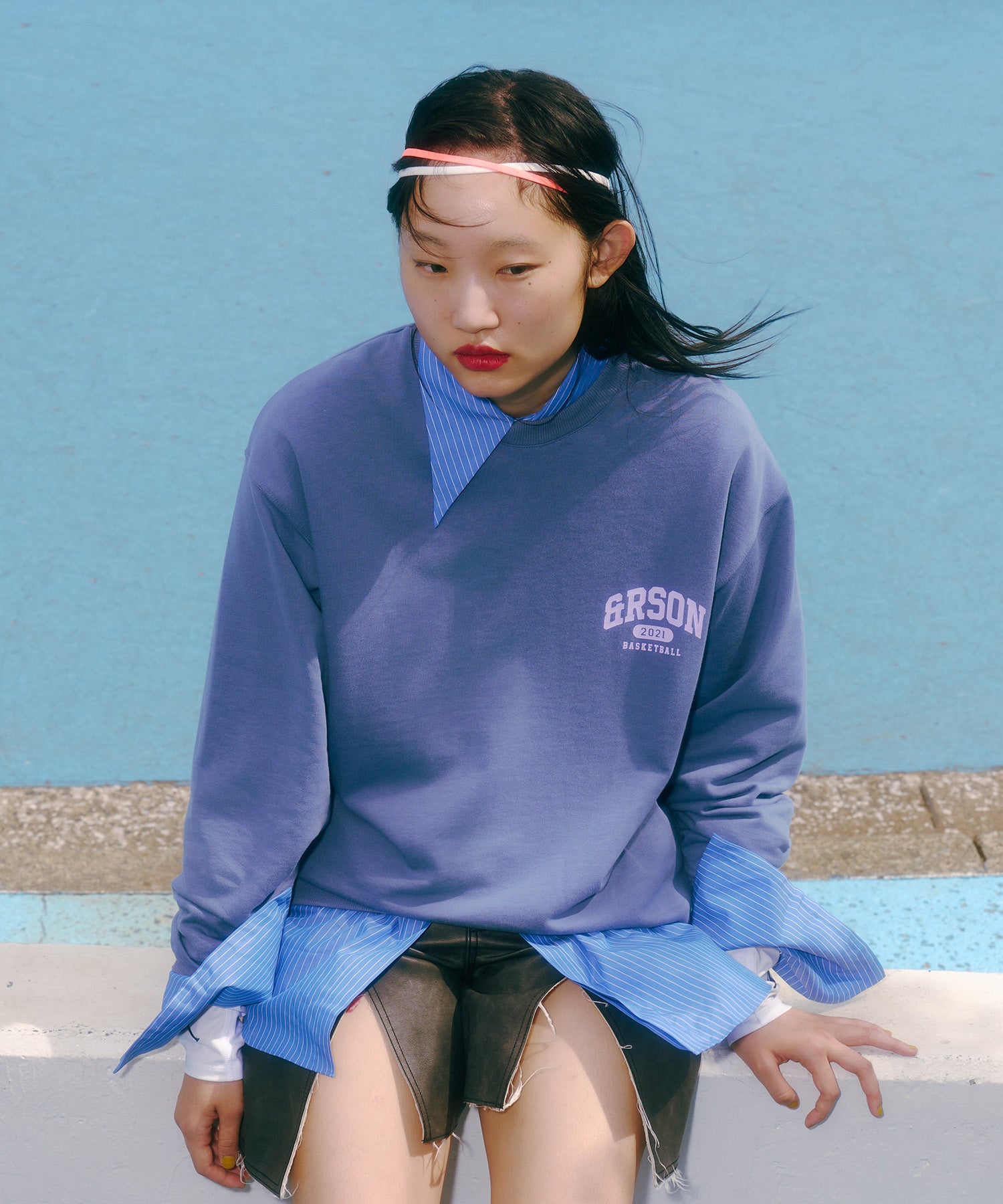 STANDARD LOGO SWEAT SHIRTS BLUE