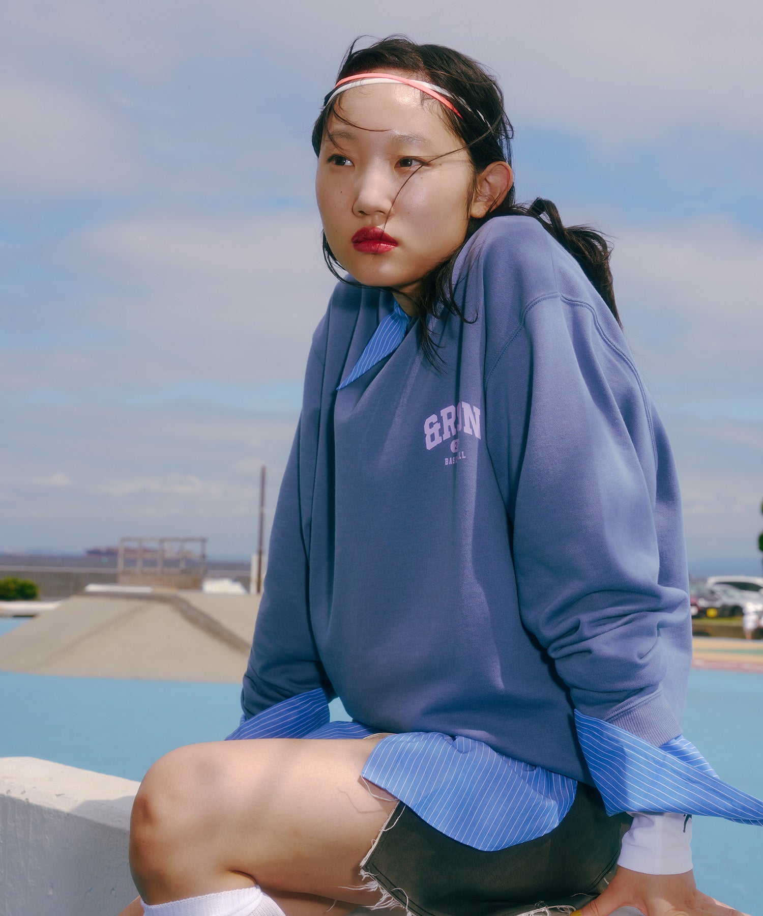 STANDARD LOGO SWEAT SHIRTS BLUE