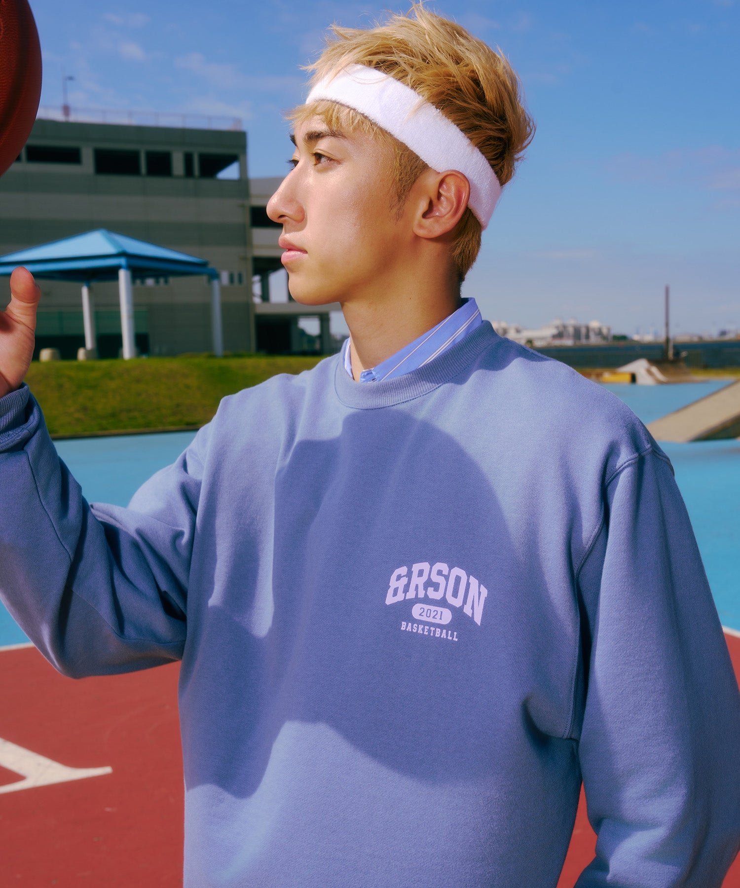 STANDARD LOGO SWEAT SHIRTS BLUE