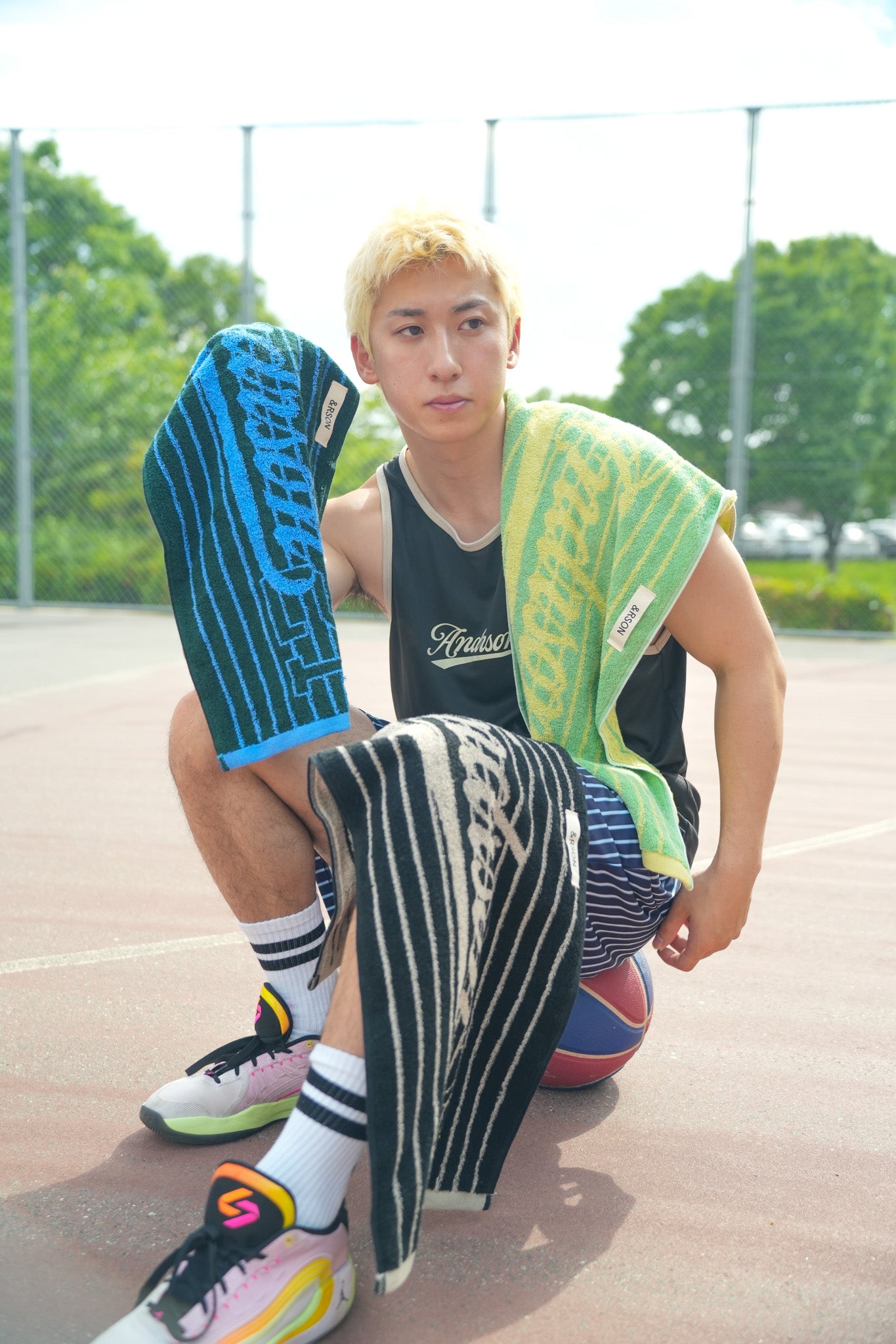 【NEW】STANDARD BI-COLOR FACE TOWEL / BLACK