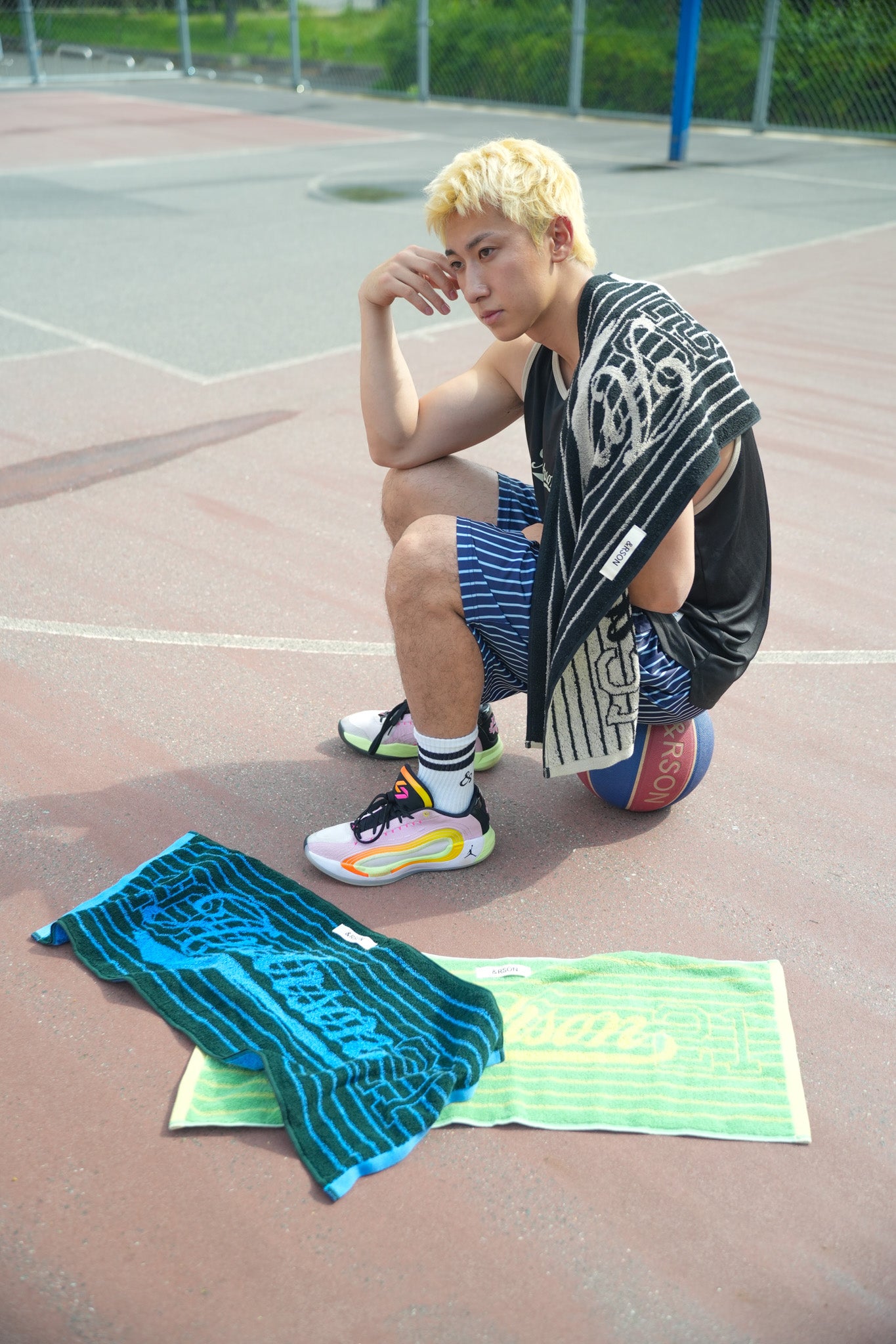 【NEW】STANDARD BI-COLOR FACE TOWEL / BLACK