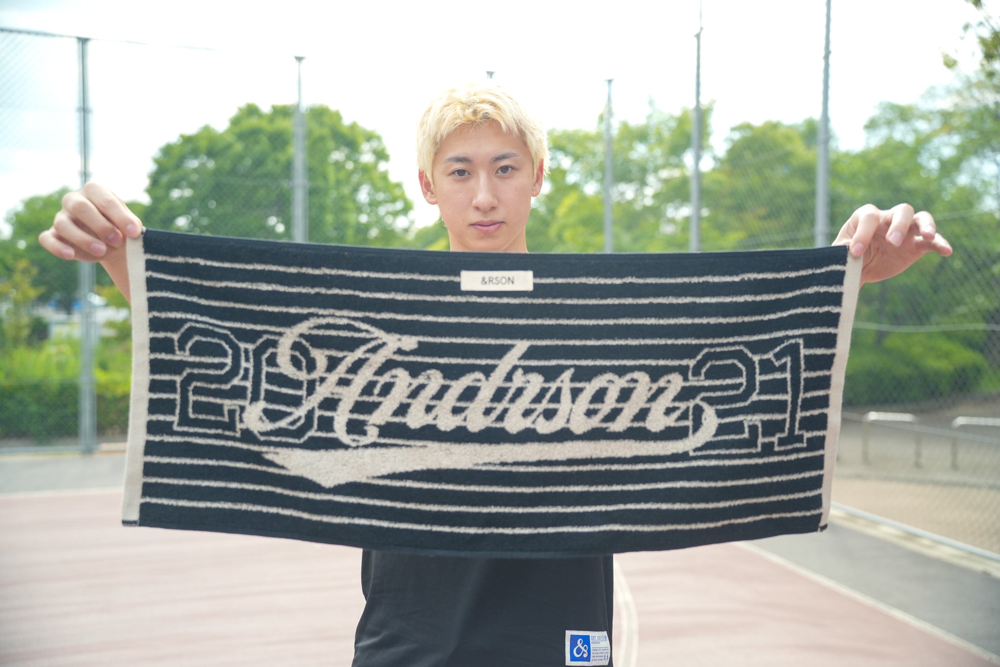 【NEW】STANDARD BI-COLOR FACE TOWEL / BLACK