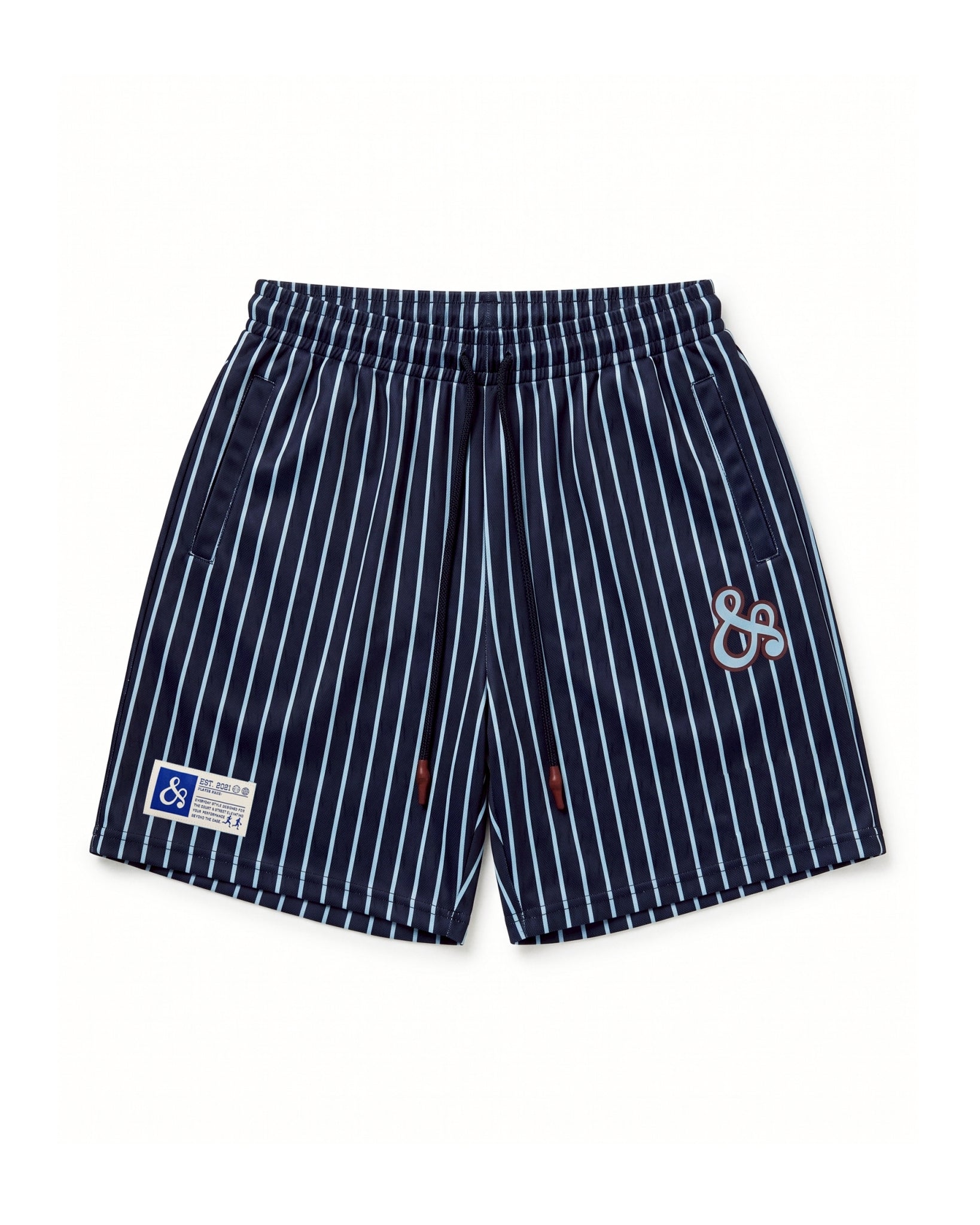 【NEW】STANDARD LOGO SHORTS / BLUE STRIPE