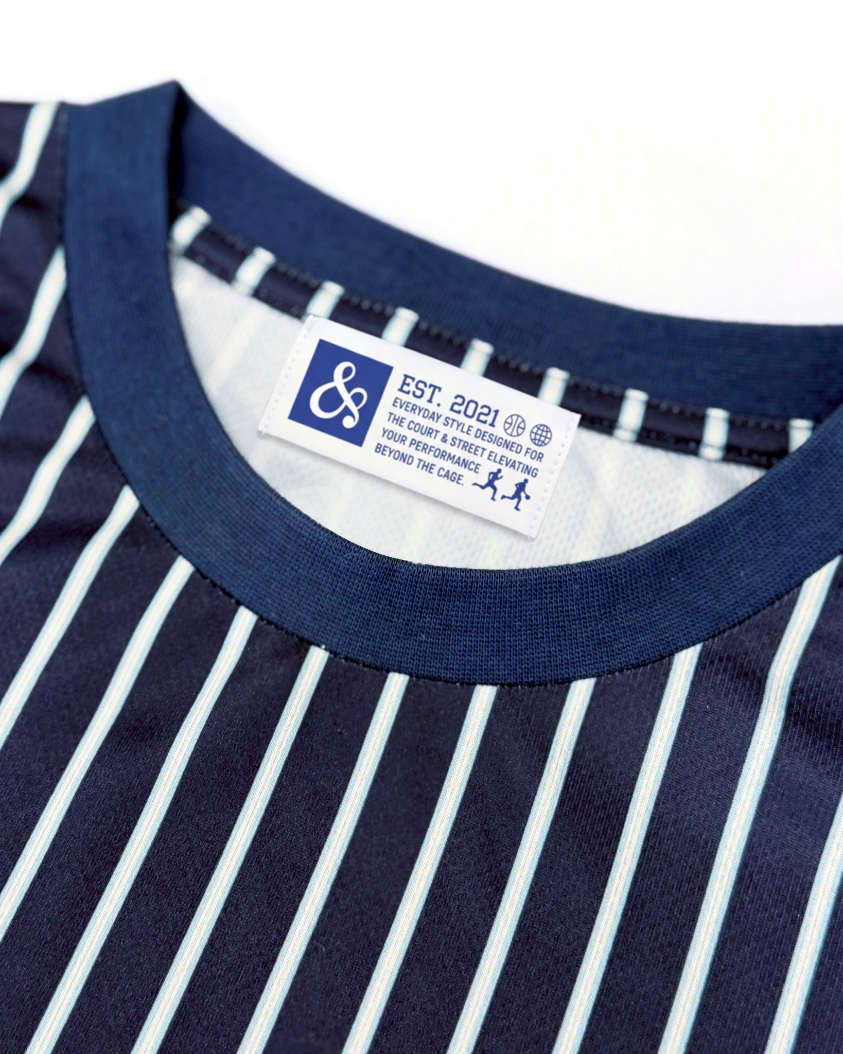 【NEW】STANDARD LOGO T-SHIRTS / BLUE STRIPE