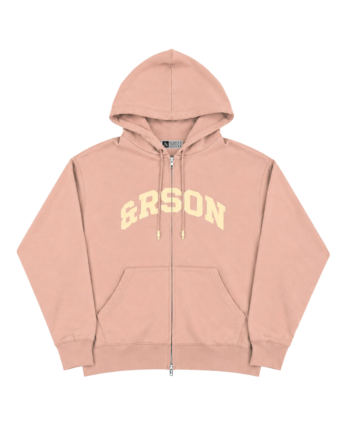 LOGO DOUBLE-ZIP HOODIE / PINK