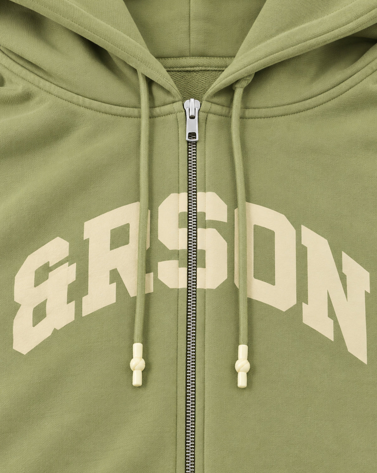 LOGO DOUBLE-ZIP HOODIE / KHAKI