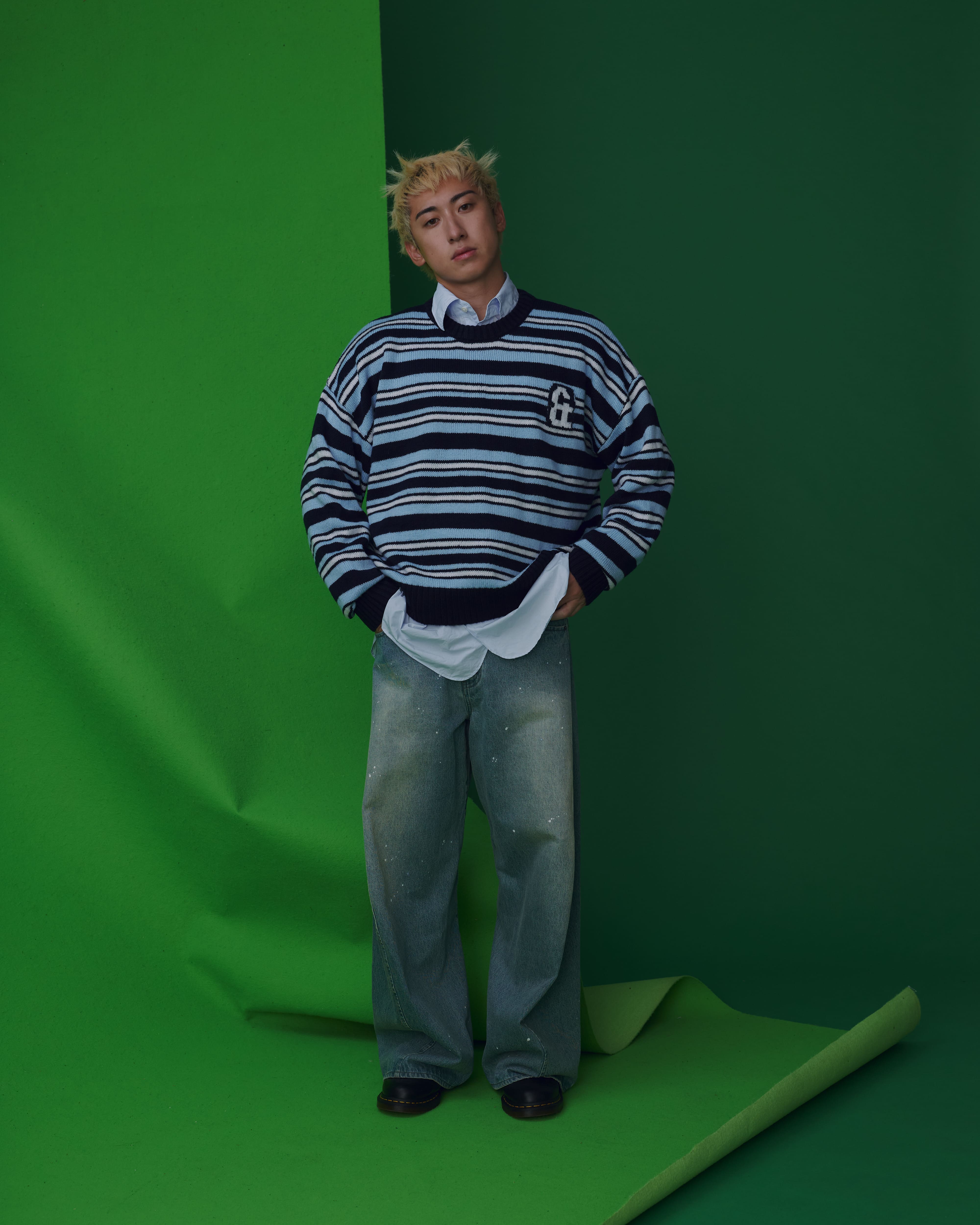 PW STRIPED KNIT TOPS