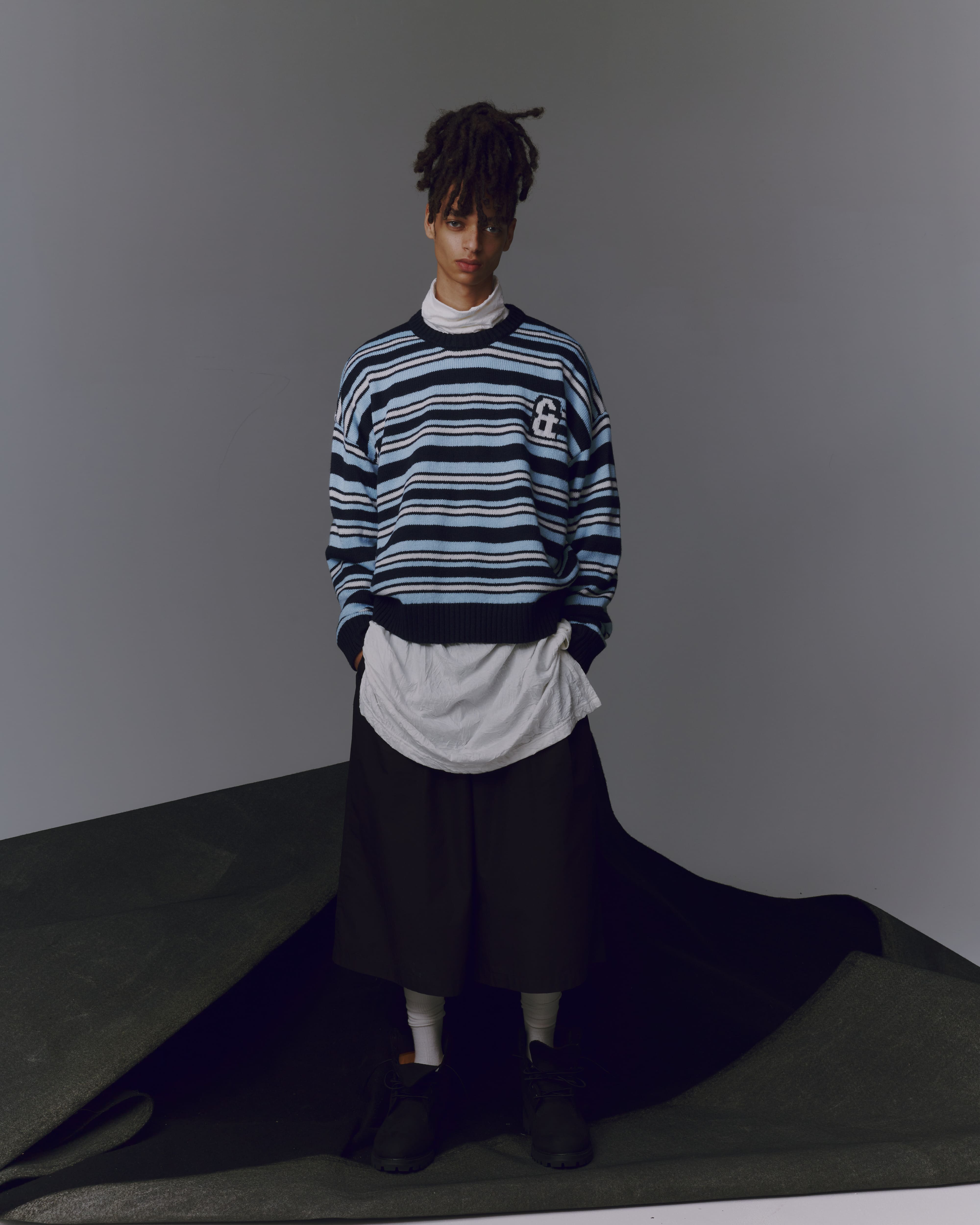PW STRIPED KNIT TOPS