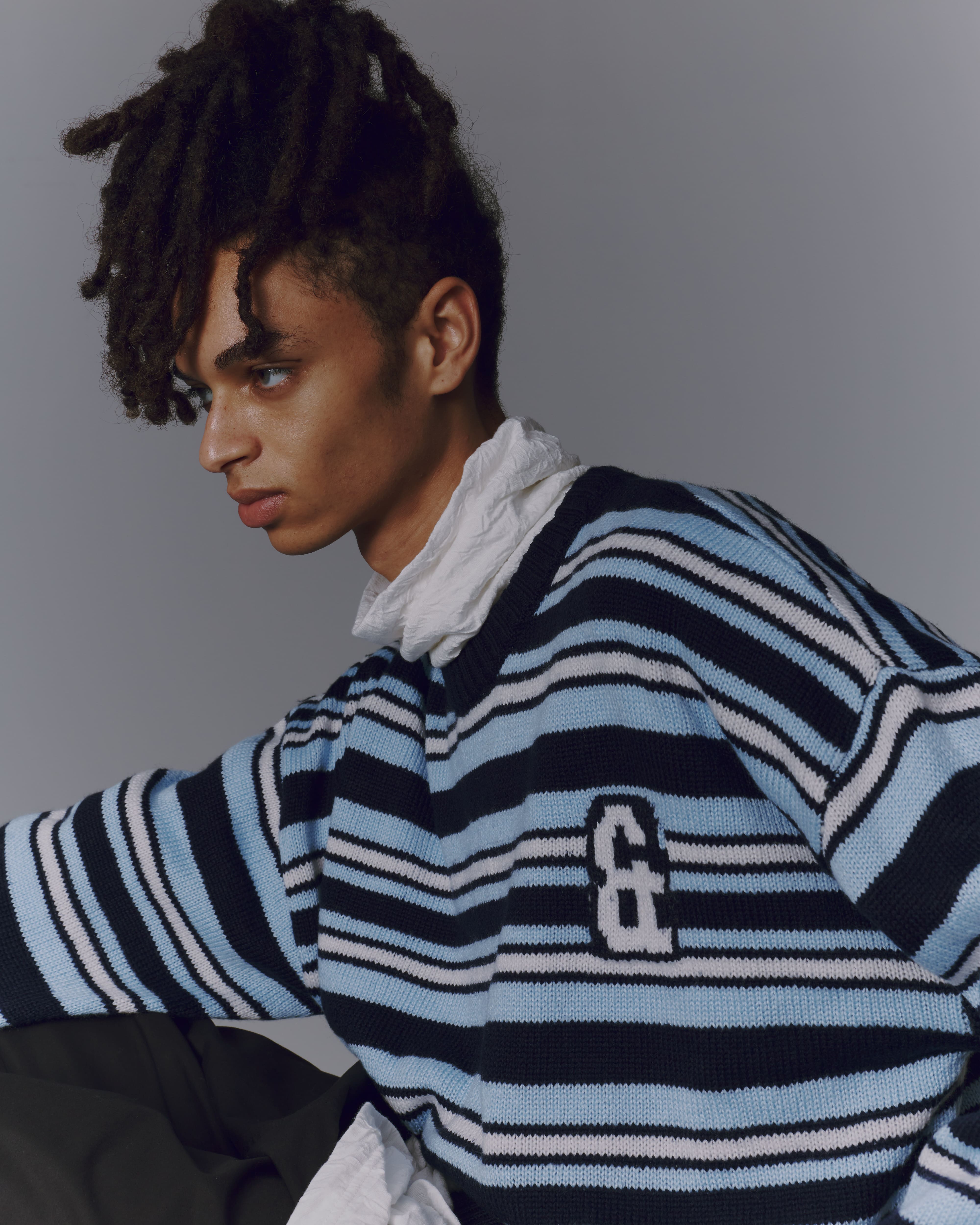 PW STRIPED KNIT TOPS