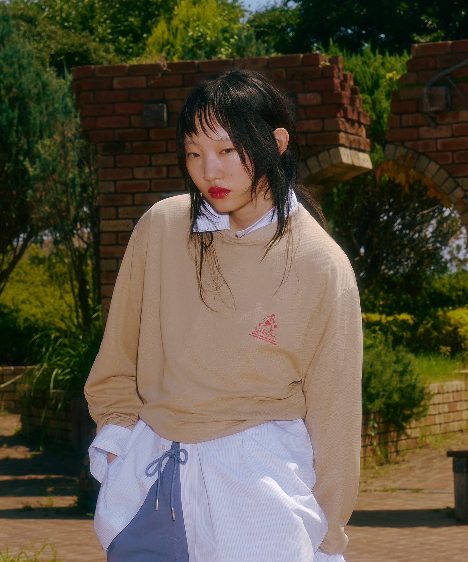 STANDARD L/S T-SHIRT BEIGE