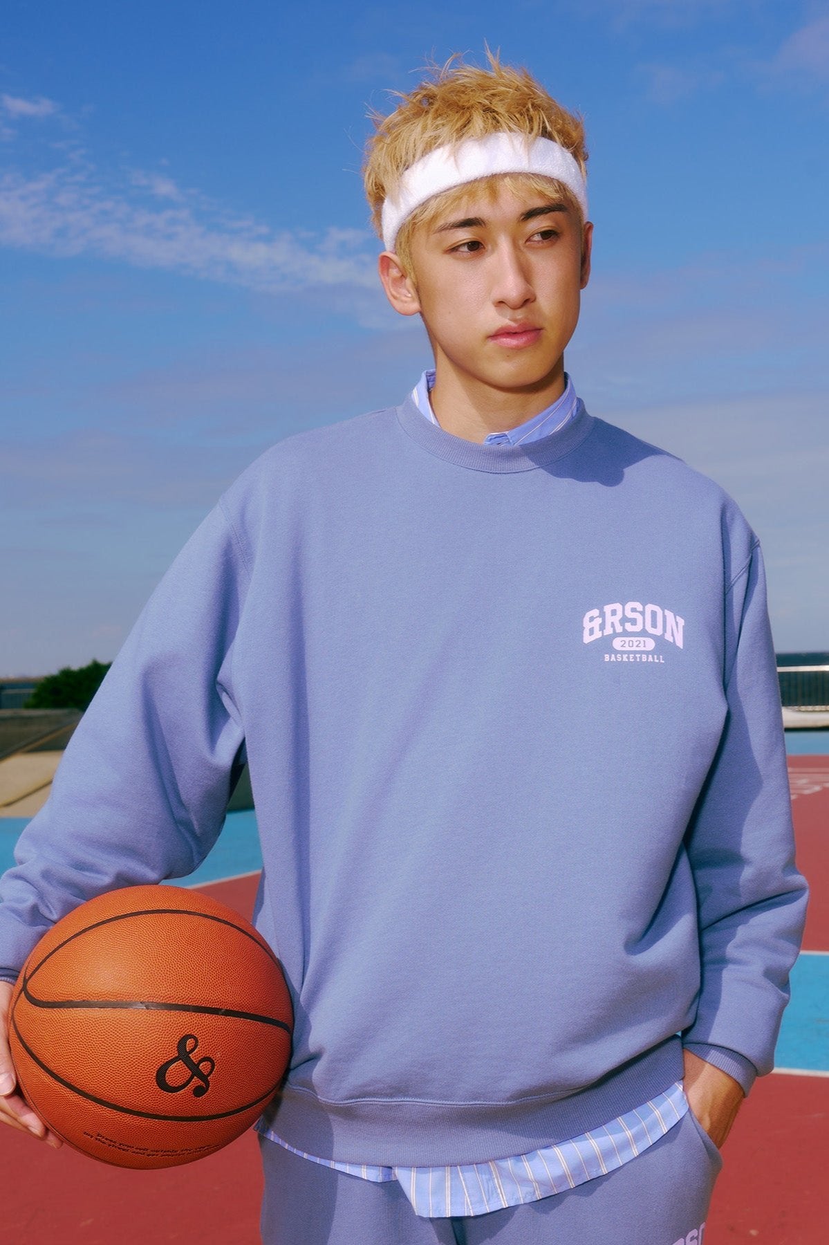 STANDARD LOGO SWEAT SHIRTS BLUE