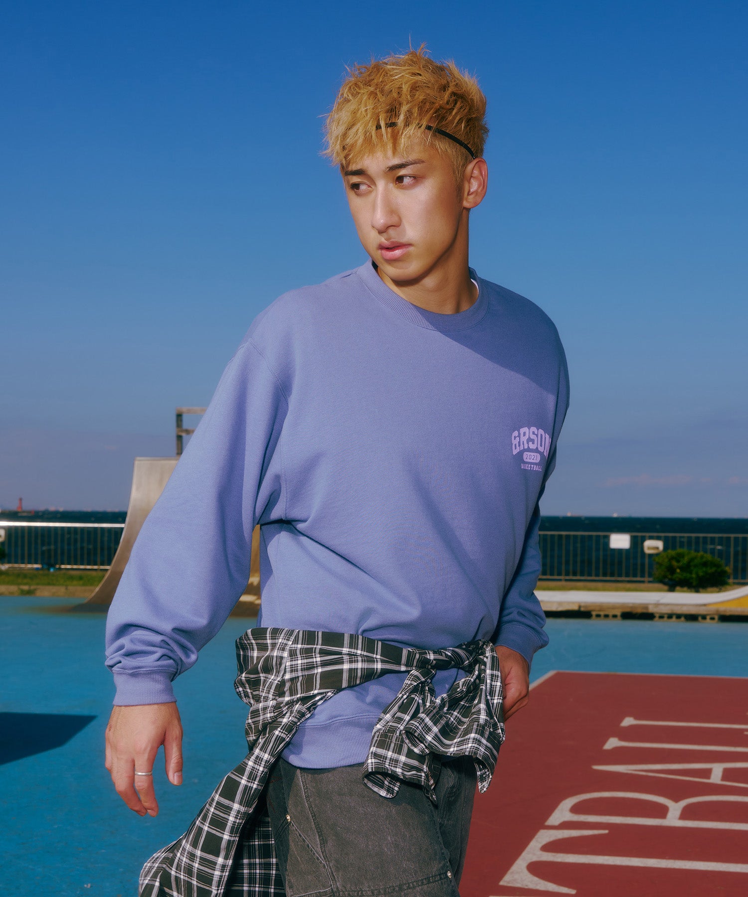 STANDARD LOGO SWEAT SHIRTS BLUE