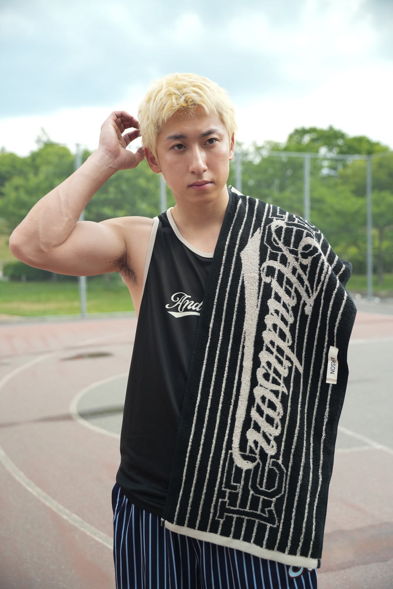 【NEW】STANDARD BI-COLOR FACE TOWEL / BLACK