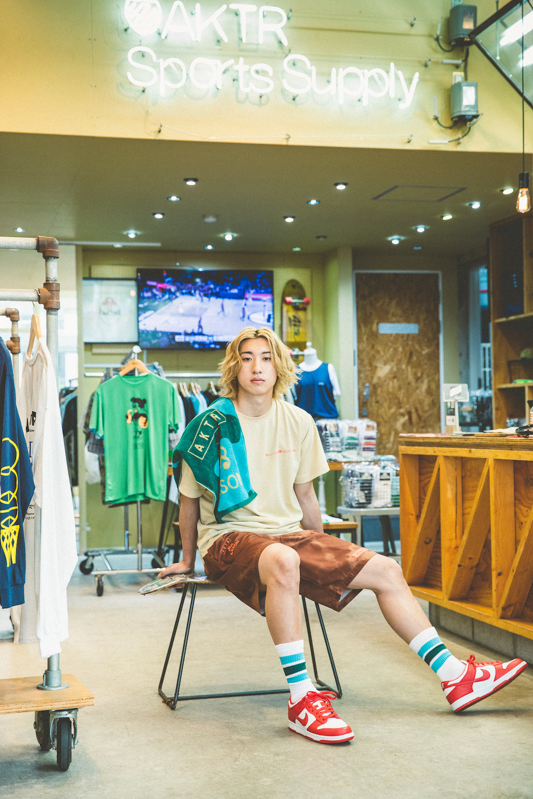 AKTR×&RSON 2023SS DRYTECH TEE BEIGE