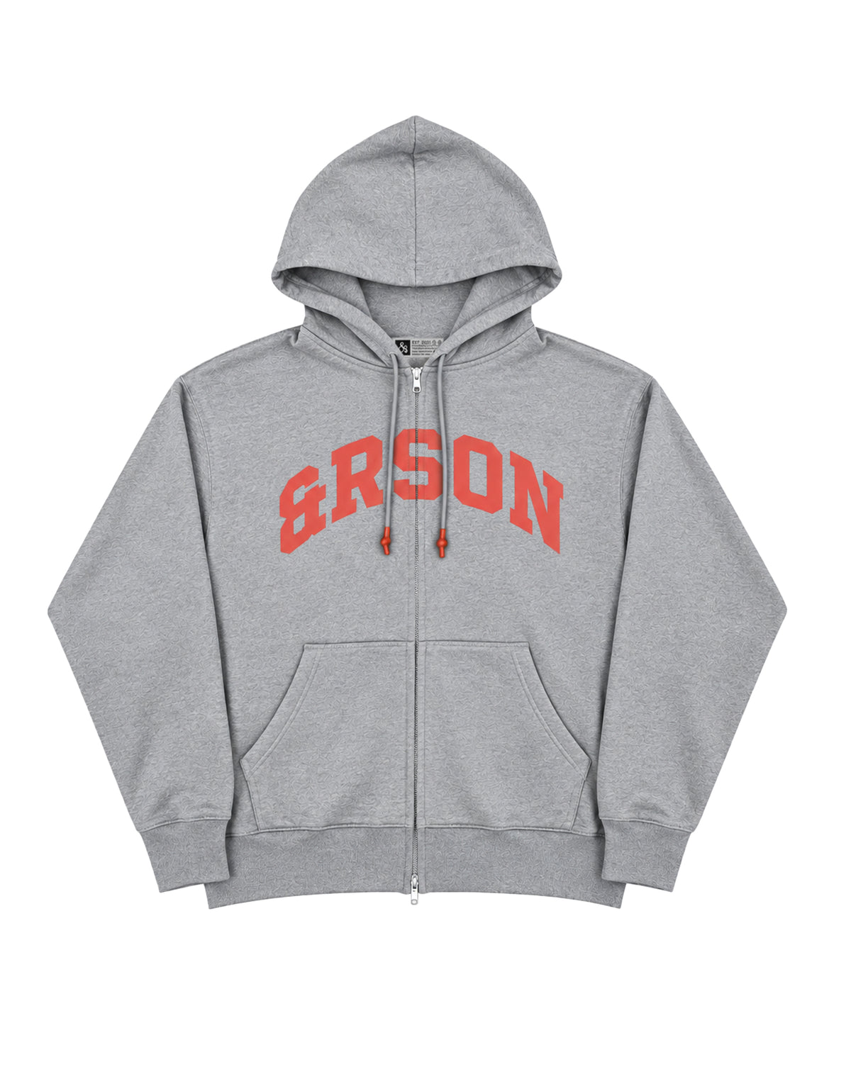 LOGO DOUBLE-ZIP HOODIE / GRAY