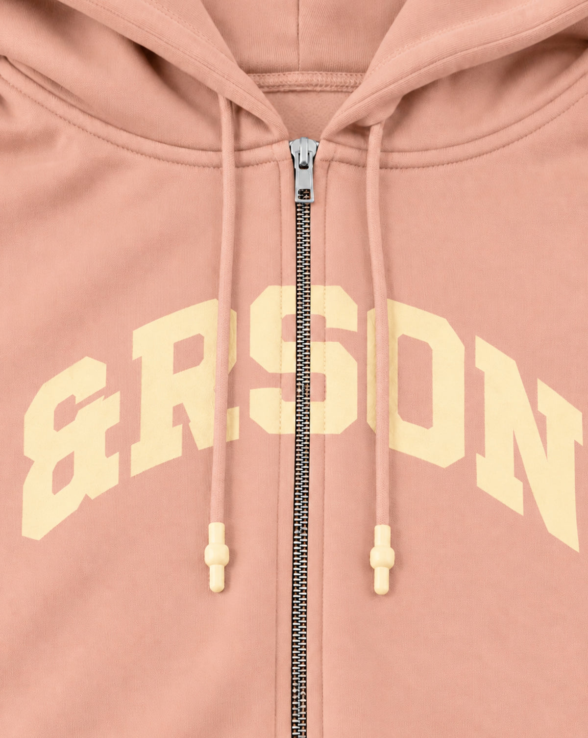LOGO DOUBLE-ZIP HOODIE / PINK