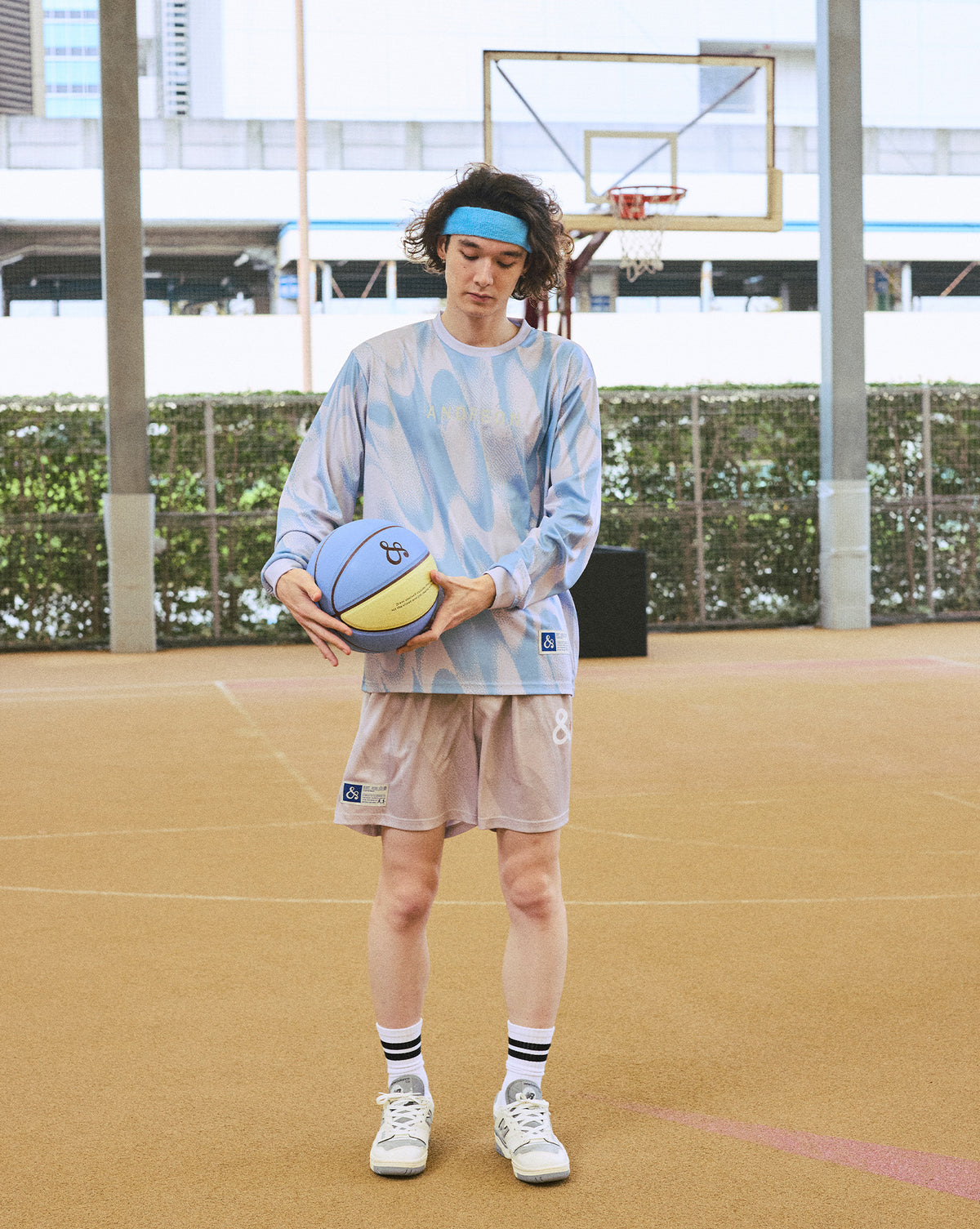 STANDARD MARBLE L/S T-SHIRT / WHITE