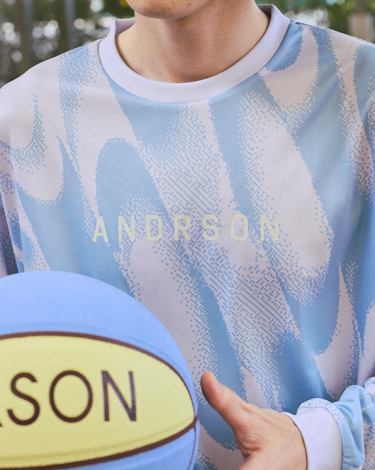 STANDARD MARBLE L/S T-SHIRT / WHITE