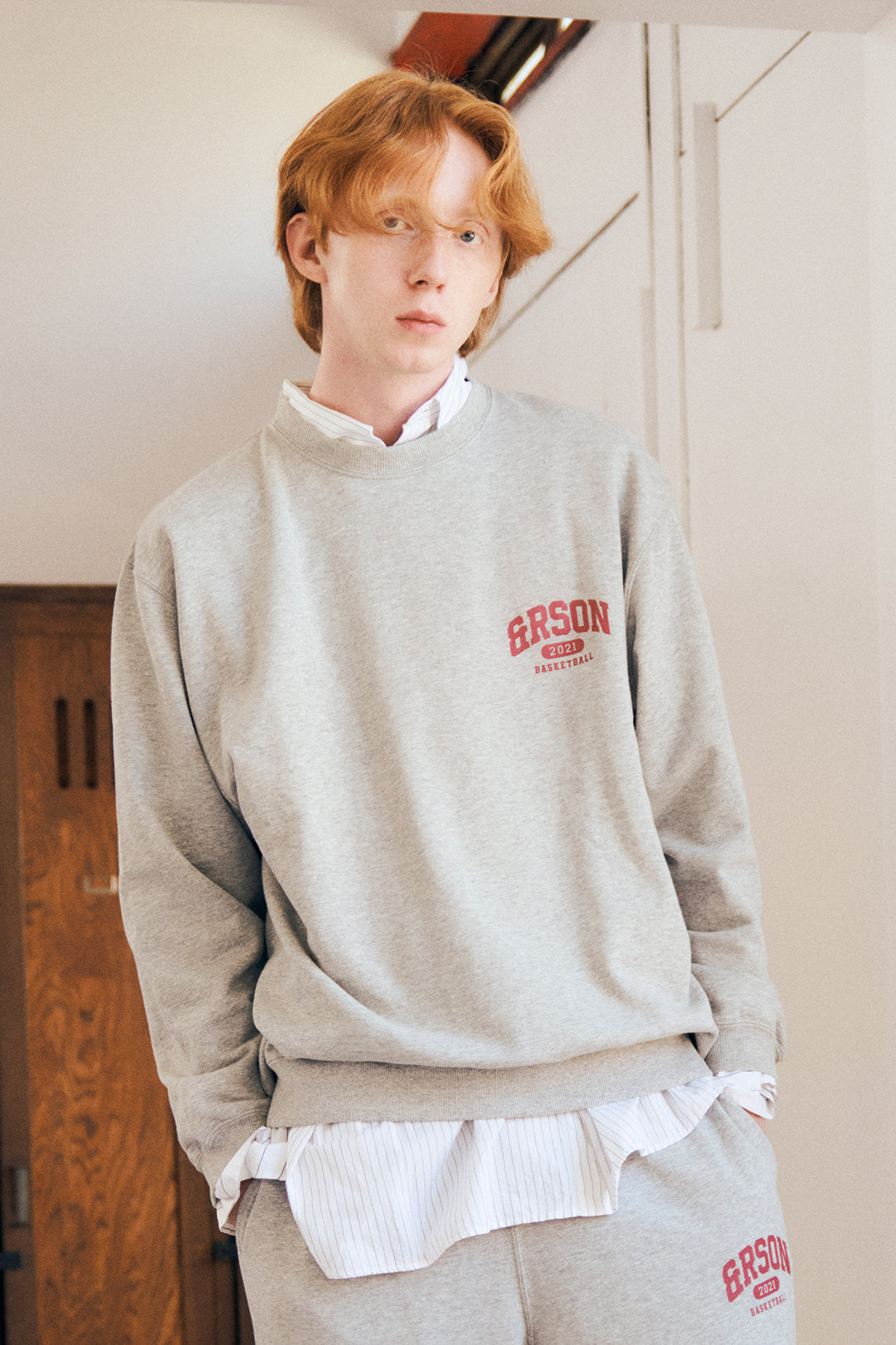 STANDARD LOGO SWEAT SHIRTS GRAY