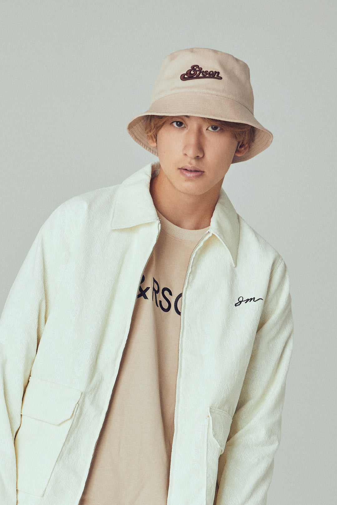 &RSON RETRO BUCKET HAT(BEIGE)