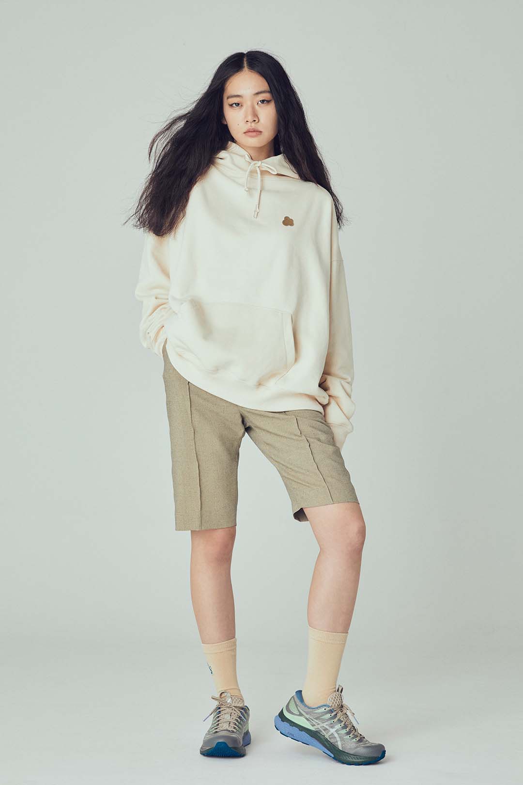 &RSON LEATHER WAPPEN HOODIE (BEIGE)