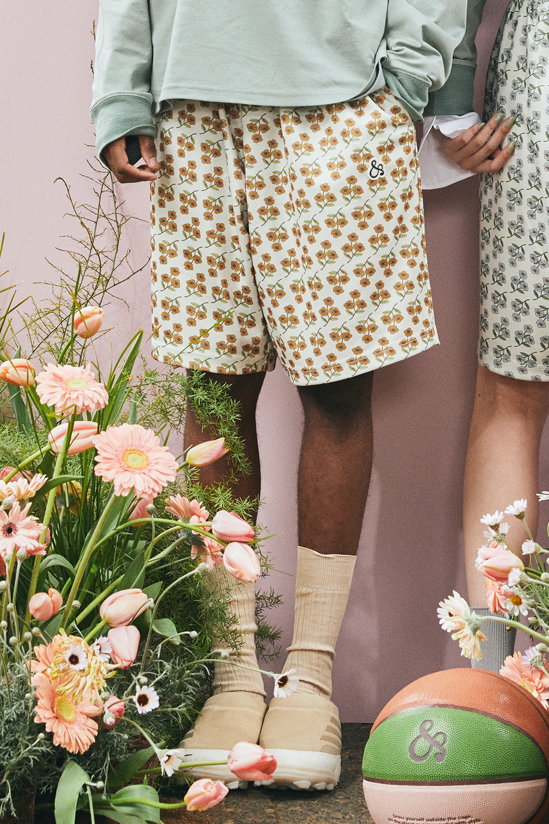 &RSON BLOSSOM SHORTS (BEIGE×ORANGE)