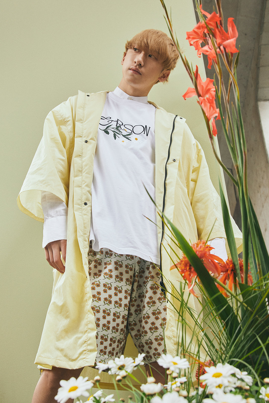 &RSON BLOSSOM SHORTS (BEIGE×ORANGE)